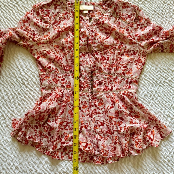 Moulinette Soeurs Anthropologie Peplum Floral Blouse, Size 4 - Picture 10 of 10